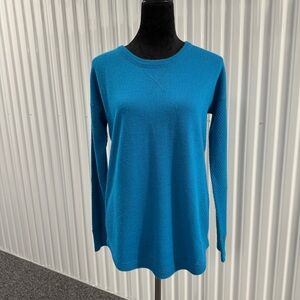 Sweet Romeo Women’s Blue Knit Sweater Size Medium